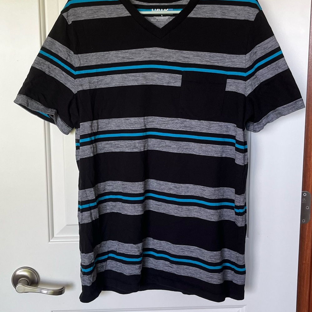 Men’s Tony Hawk Blue Striped Shirt - Picture 2 of 6